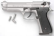 Beretta M92F-8MM Blank Firing Gun-Nickel